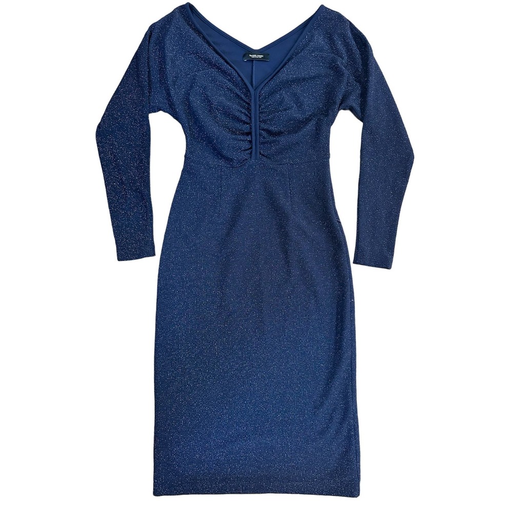 RACHEL COMEY Temper Metallic Knit Dress - navy - 2